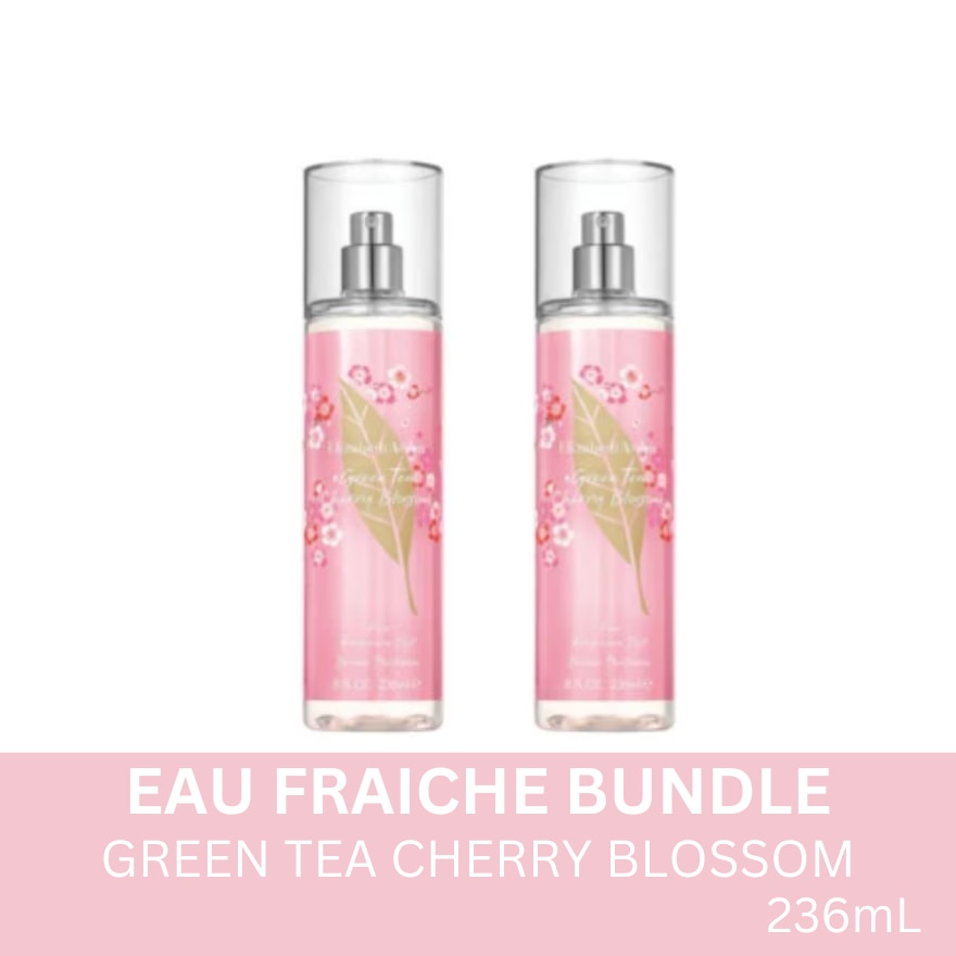 ELIZABETH ARDEN Eau Fraiche Green Tea Cherry Blossom Body Mist Bundle 236ml