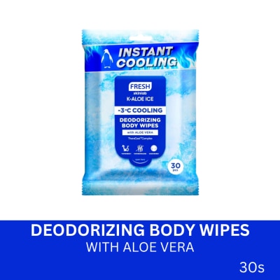 FRESH FRESH Skinlab K-Aloe Ice -3°C Cooling Deodorizing Body Wipes 30 Piece