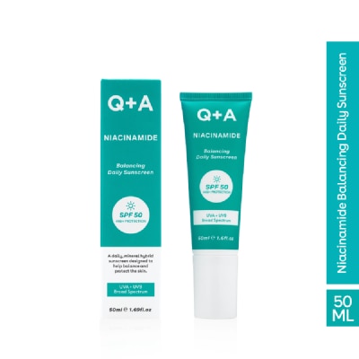 QA Q + A Niacinamide Balancing Daily Sunscreen SPF 50 50ml