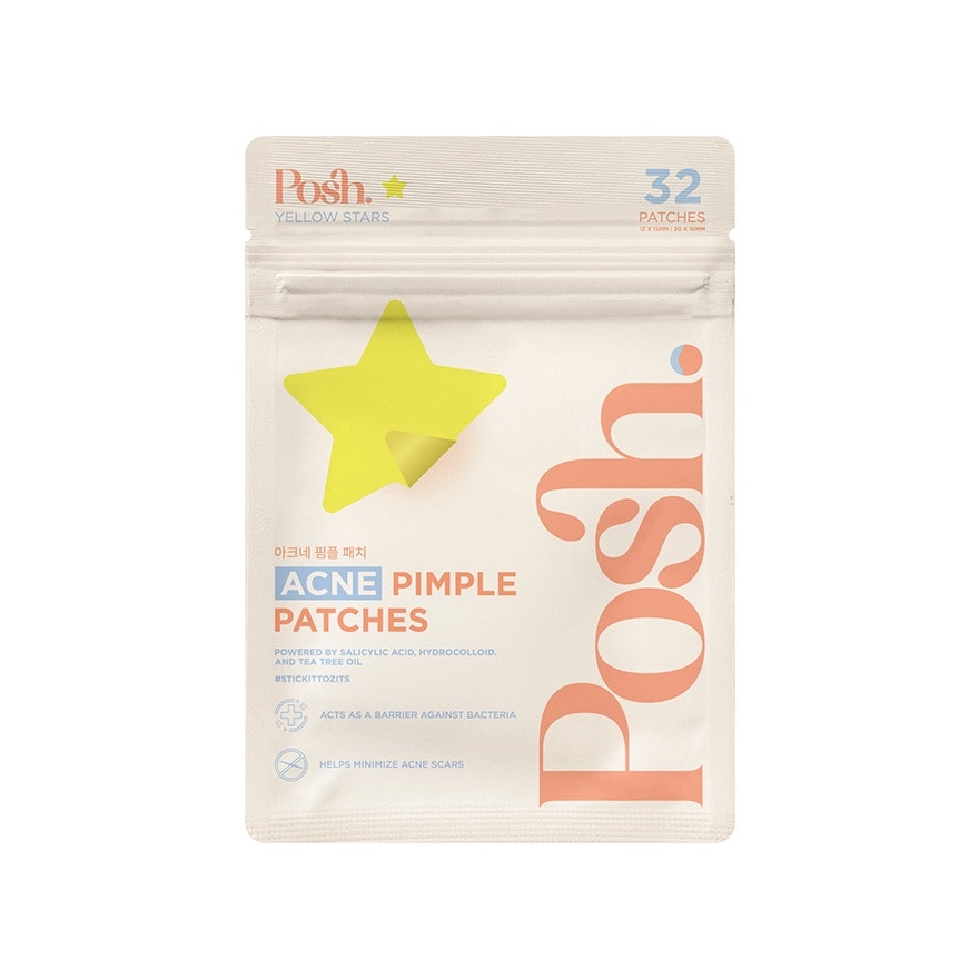 POSH SKIN Acne Pimple Patches Yellow Stars 24 Pieces