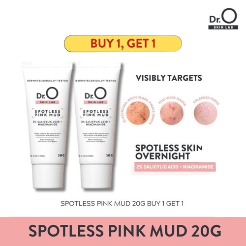 DR O Skin Lab Spotless Pink Mud Salicylic Acid + Niacinamide 20g Buy 1 Get 1