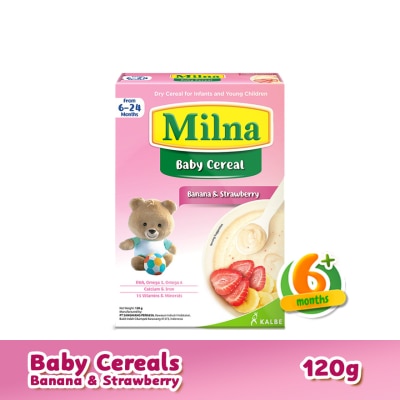 MILNA - MILNA Baby Cereal 6+ Banana & Strawberry 120g image
