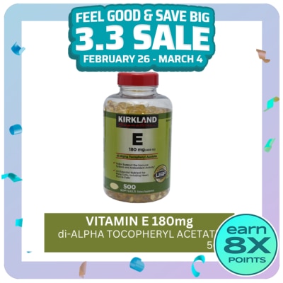 KIRKLAND KIRKLAND Vitamin E Soft Gels 500 Tablets x 180g