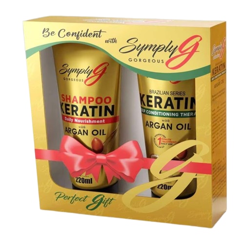 SYMPLY G Keratin Shampoo & Conditioner 220ml Gift Set