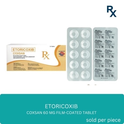COXSAN - COXSAN 60mg Film Coated Tablet Sold Per Piece [PRESCRIPTION REQUIRED]