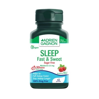 ADRIEN GAGNON ADRIEN GAGNON Sleep Fast & Sweet Sugar Free Melatonin 2.5g 42 Gummies