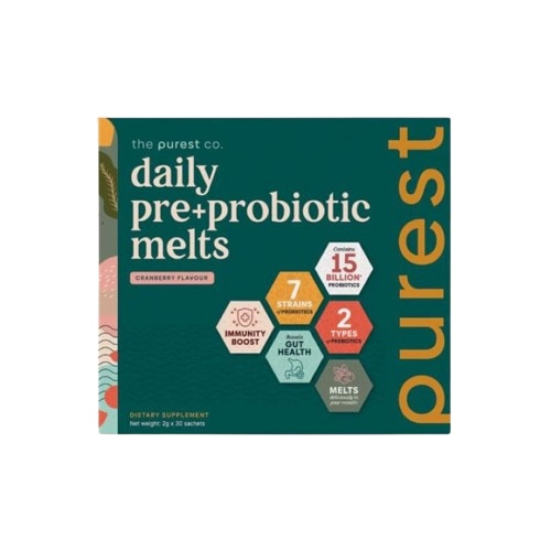 THE PUREST CO Daily Pre+Probiotics Melts 30 Sachets