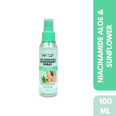 BODY TREATS - BODY TREATS Anti-Perspirant Deodorant Spray Kojic Aloe & Sunflower 100ml image