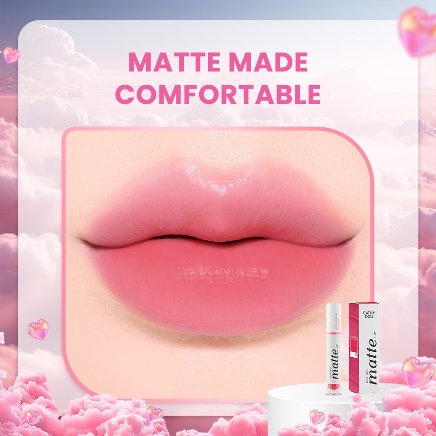 CATHY DOLL Not Too Matte Lip 03 Lucky Love 2.9g