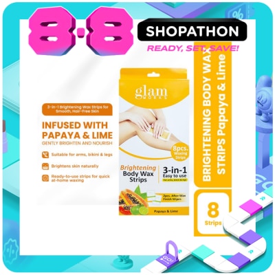 GLAMWORKS - GLAMWORKS Body Wax Strips Papaya and Lime 8s image