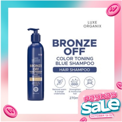 LUXE ORGANIX LUXE ORGANIX Bronze Off Color Toning Blue Shampoo 270ml image