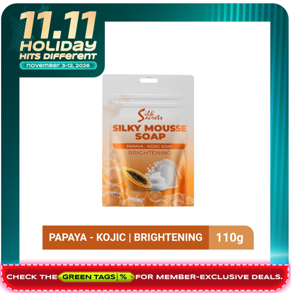 SILK SECRETS Papaya Kojic Acid Brightening Silky Mousse Soap image