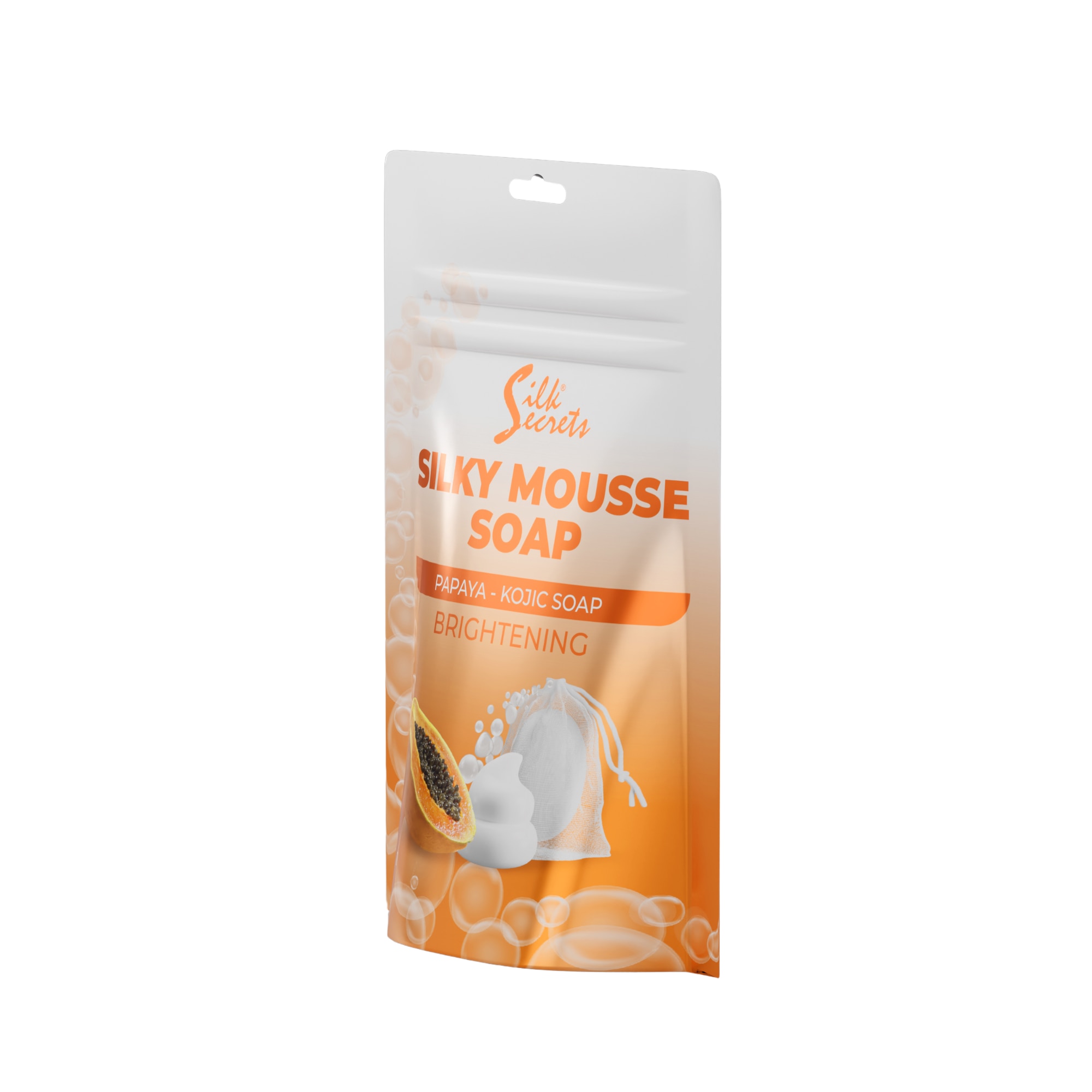 SILK SECRETS Papaya Kojic Acid Brightening Silky Mousse Soap
