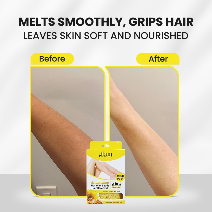 GLAMWORKS Hot Wax Beads Refill Honey and Sunflower Oil 50g