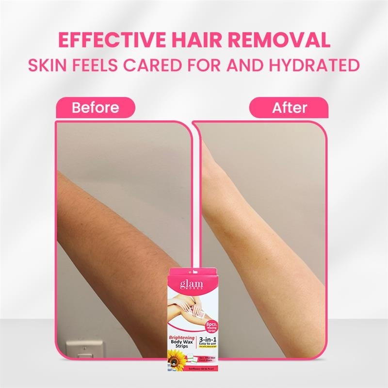 GLAMWORKS Body Wax Strips Sun Flower and Pearl 8s