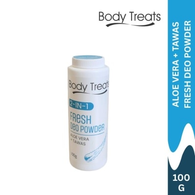 BODY TREATS - BODY TREATS 2IN1 Fresh Deo Powder Aloe Vera + Tawas 100g