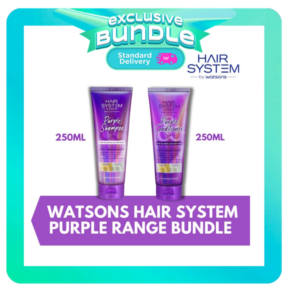 Watsons Hair System Purple Range Shampoo and Conditioner Bundle image