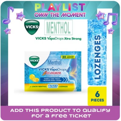 VICKS - VICKS VapoDrops Xtra Strong Lemon 6s