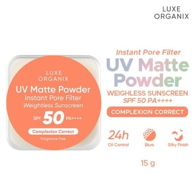 LUXE ORGANIX LUXE ORGANIX UV Matte Powder Instant Pore Filter Weightless Sunscreen Complexion Correct 15g image