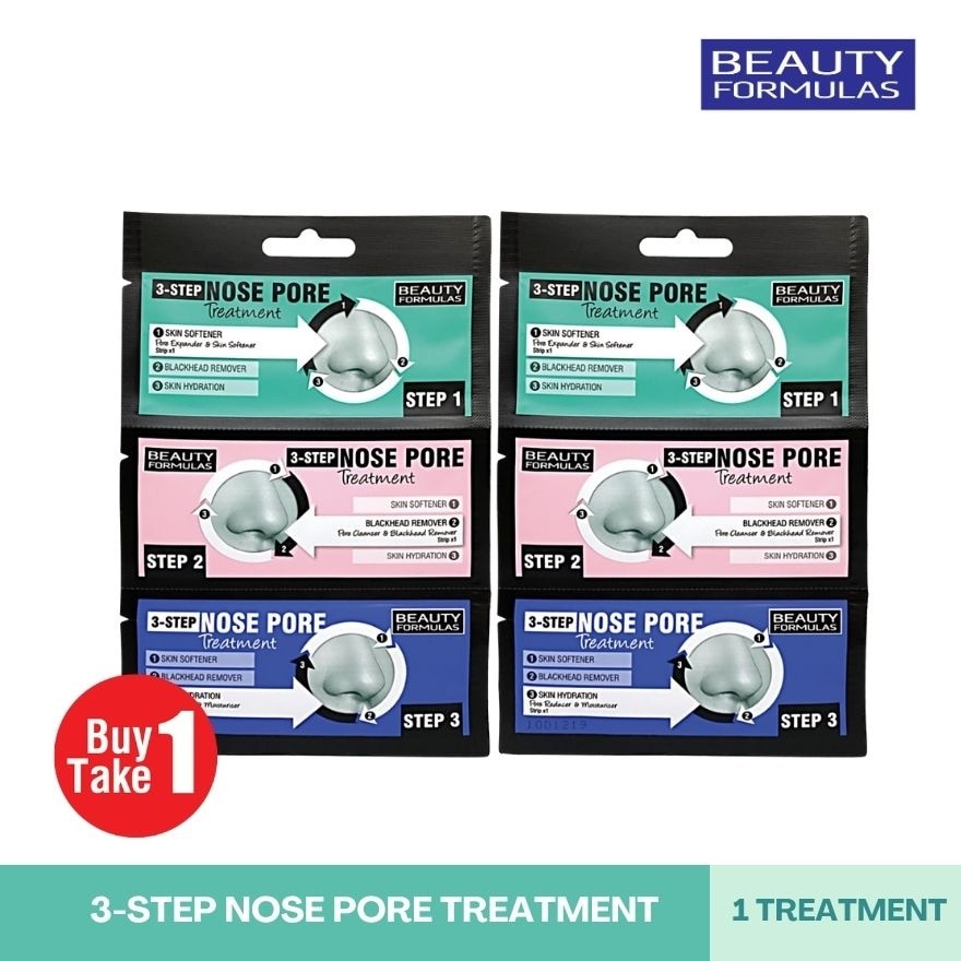BEAUTY FORMULAS 3 Step Nose Pore Treatment Bundle image