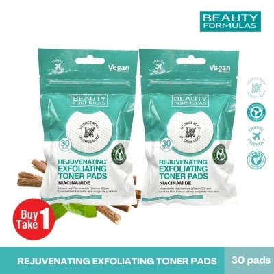 BEAUTY FORMULA BEAUTY FORMULAS Rejuvenating Exfoliating Toner Pads Bundle image