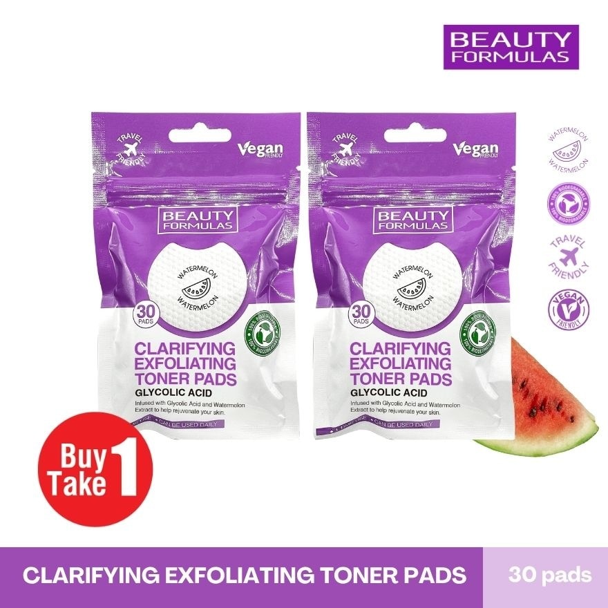 BEAUTY FORMULAS Clarifying Exfoliating Toner Pads Bundle image