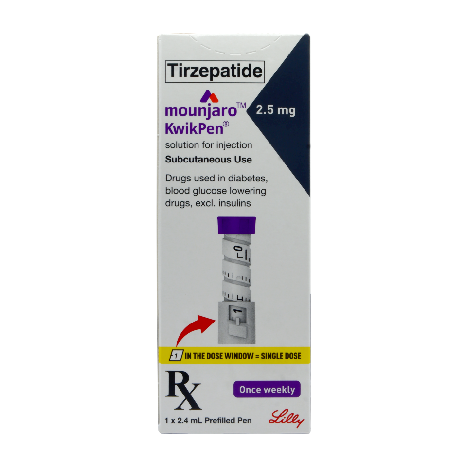 MOUNJARO, MOUNJARO Kwikpen 2.5mg/0.6ml [PRESCRIPTION REQUIRED] Available in Click & CollectMOUNJARO Kwikpen 2.5mg/0.6ml [PRESCRIPTION REQUIRED] Available in Click & Collect