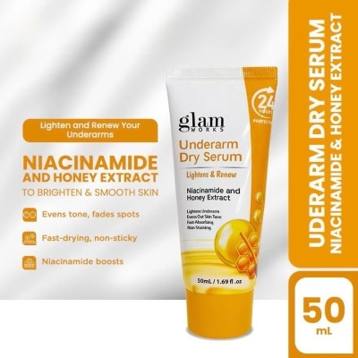GLAMWORKS - GLAMWORKS Underarm Dry Serum Niacinamide & Honey 50ml