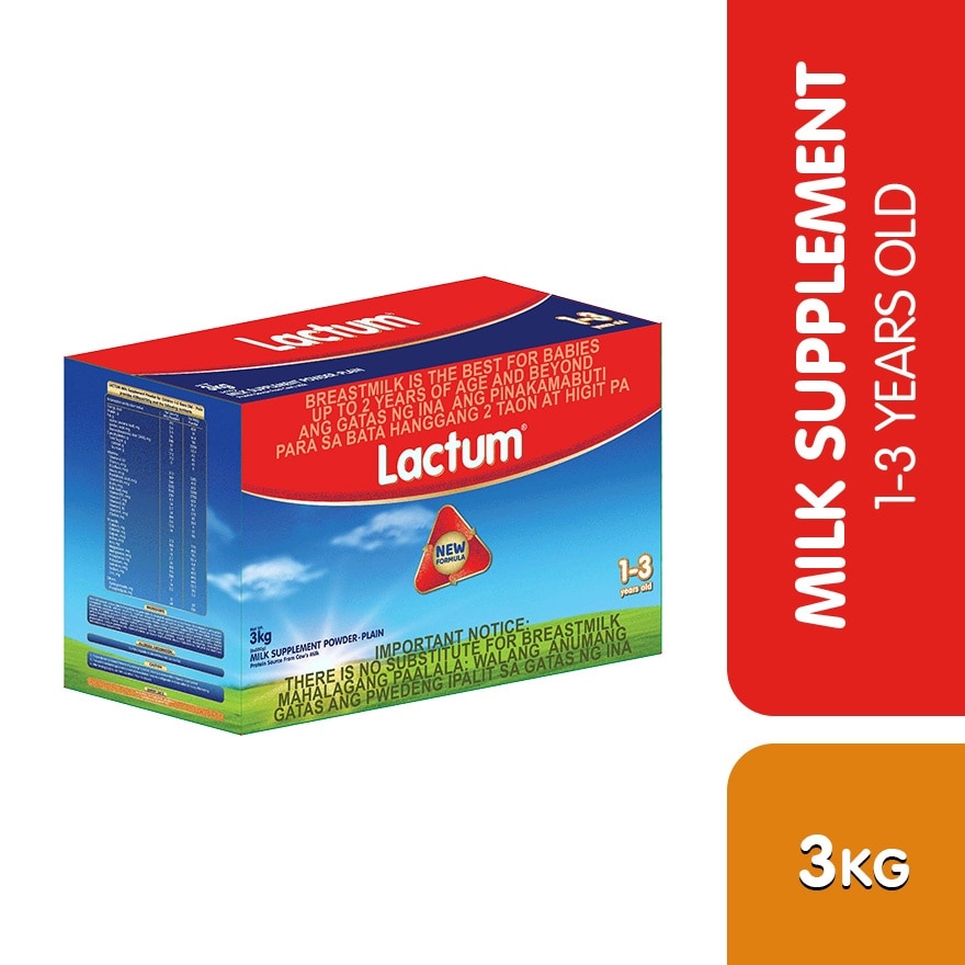 LACTUM Milk Supplement Powder for 1 3 Years Old 3Kg image