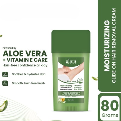GLAMWORKS - GLAMWORKS Hair Remover Glide on Cream Aloe Vera & Vitamin E 80g