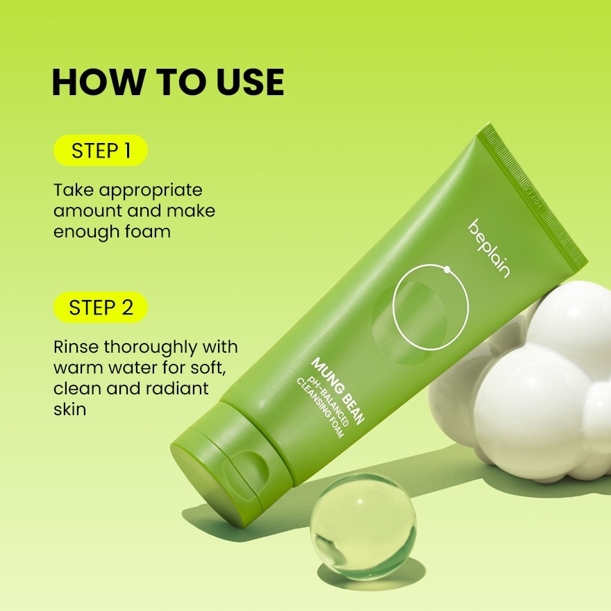 BEPLAIN Mung Bean PH Balanced Cleansing Foam 160ml image