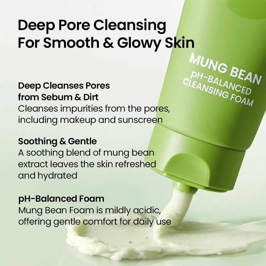 BEPLAIN Mung Bean pH Balanced Cleansing Foam 80ml image