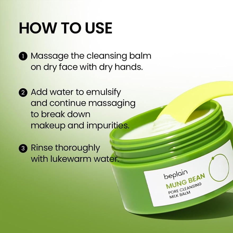 BEPLAIN Mung Bean Pore Cleansing Milk Balm 100ml image