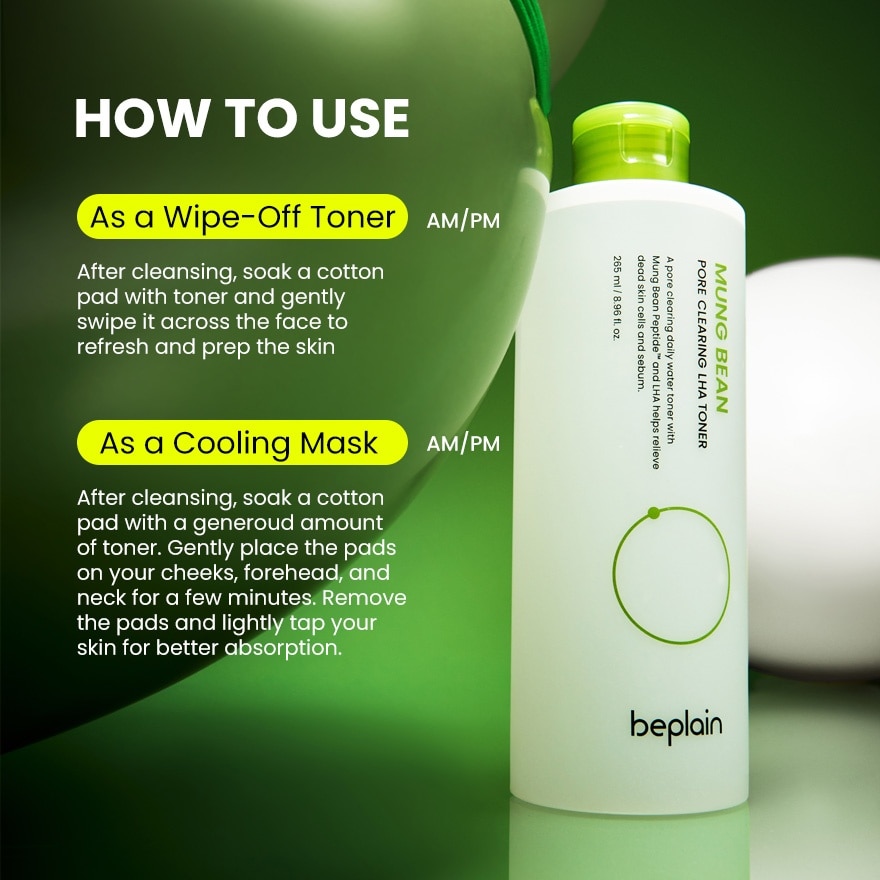 BEPLAIN Mung Bean Pore Clearing LHA Toner 265ml image