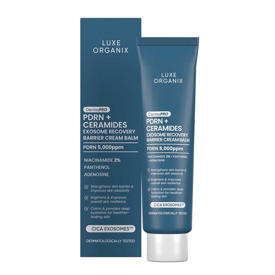 LUXE ORGANIX DermaPRO PDRN + Ceramides Exosome Recovery Barrier Cream Balm 30g