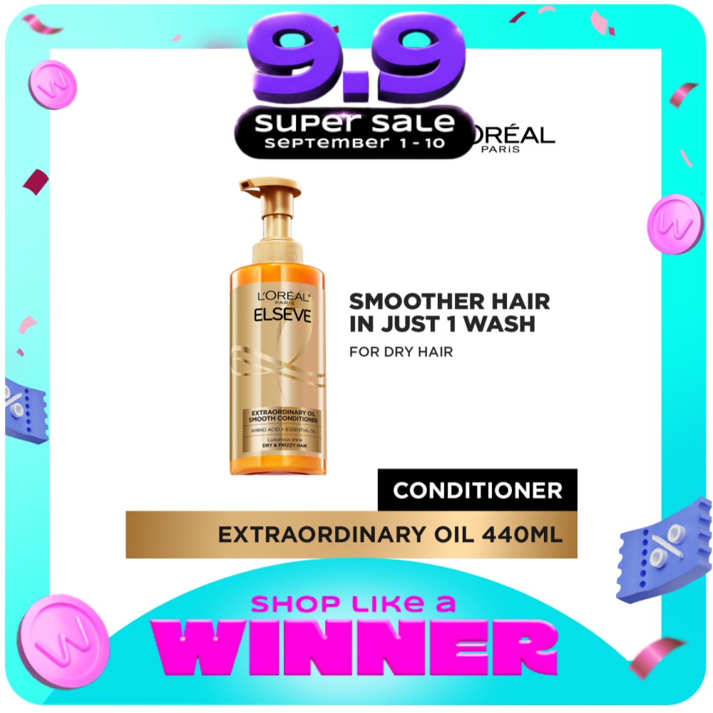 LOREAL Paris Elseve Extraordinary Oil Smooth Conditioner Anti Dry and Frizzy Hair 440ml image