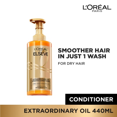 ELSEVE - LOREAL Paris Elseve Extraordinary Oil Smooth Conditioner Anti Dry and Frizzy Hair 440ml image