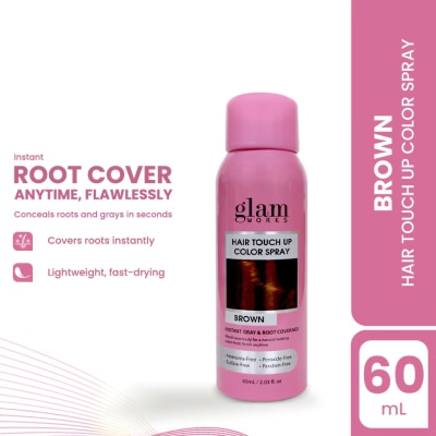 GLAMWORKS - GLAMWORKS Hair Touch Up Color Spray Brown 60ml