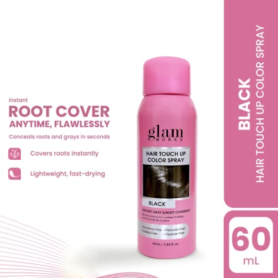 GLAMWORKS - GLAMWORKS Hair Touch Up Spray Color Black 60ml