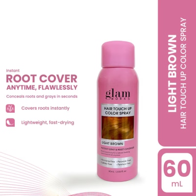 GLAMWORKS - GLAMWORKS Hair Touch Up Spray Color Light Brown 60ml