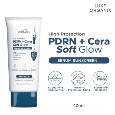 LUXE ORGANIX - LUXE ORGANIX High Protection Aqua PDRN Soft Glow Serum Sunscreen SPF50 40g