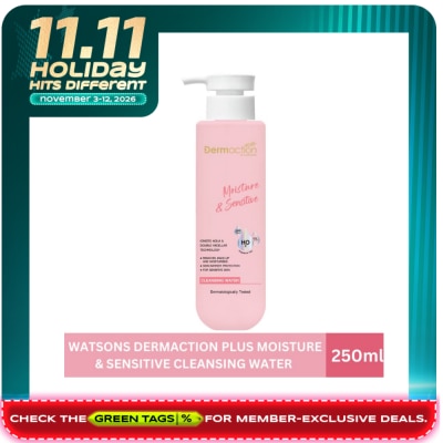 DAP BY WATSONS WATSONS Dermaction Plus Moisture and Sensitive Cleansing Water 250ml image