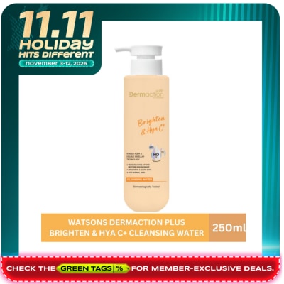 DAP BY WATSONS WATSONS Dermaction Plus Brighten and HYA C Plus Cleansing Water 250ml image