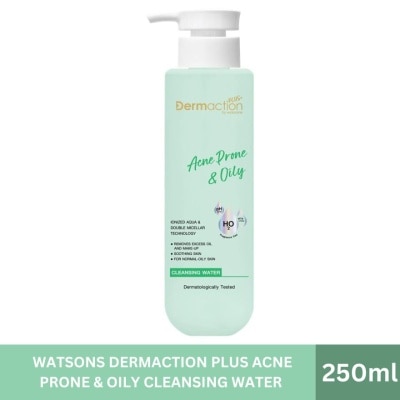 DAP BY WATSONS - WATSONS Dermaction Plus Acne Prone & Oily&nbsp;Cleansing&nbsp;Water 250ml