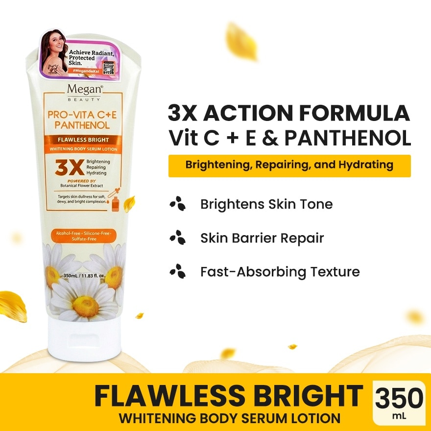 MEGAN Beauty Whitening Body Serum Lotion Flawless Bright 350ml