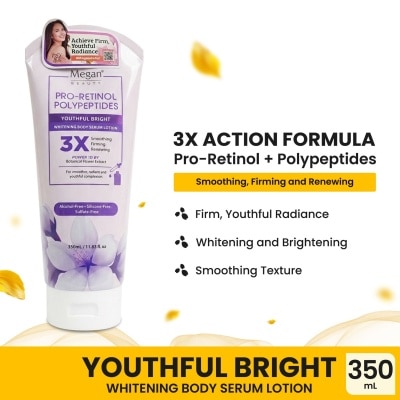 MEGAN - MEGAN Beauty Whitening Body Serum Lotion Youthful Bright 350ml image
