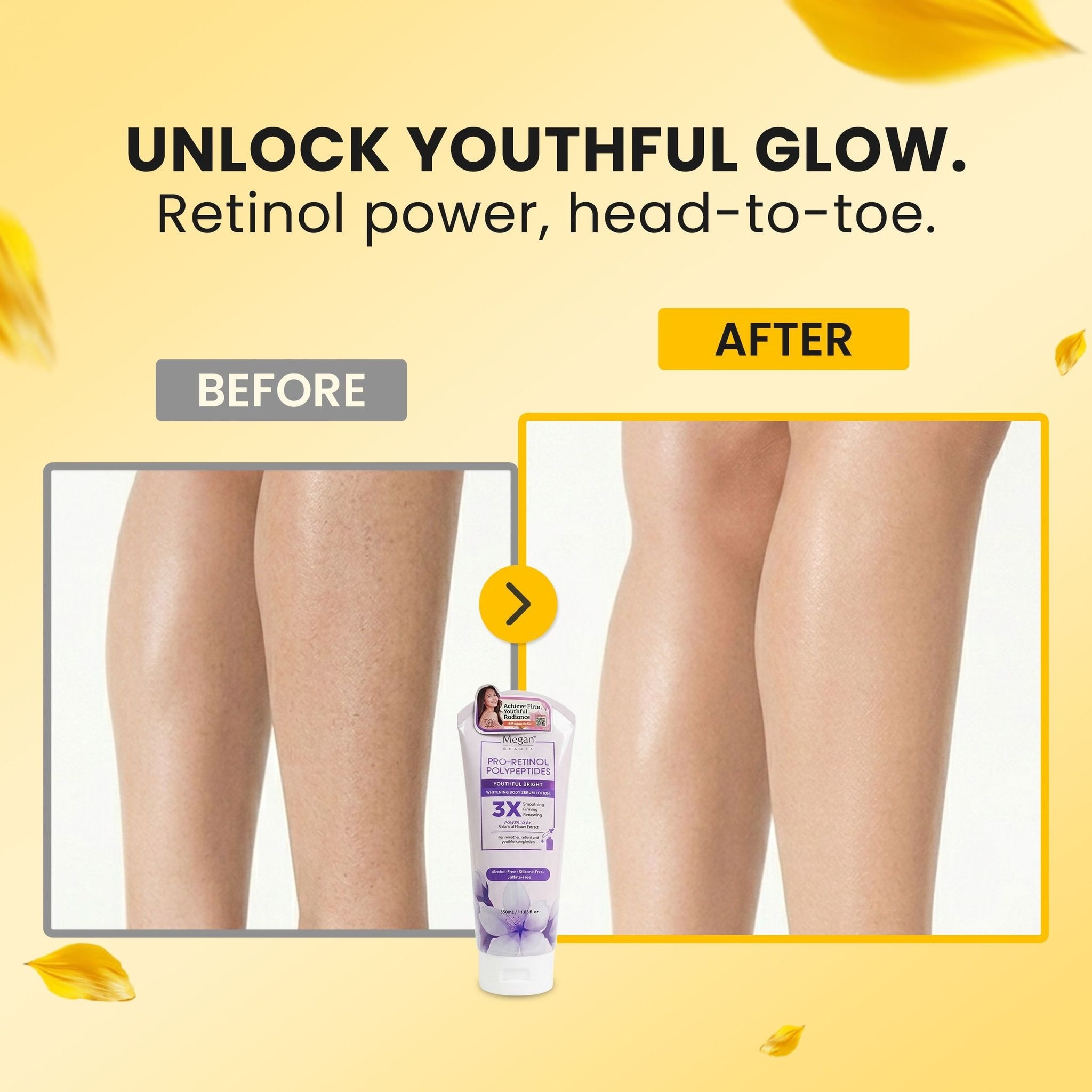 MEGAN Beauty Whitening Body Serum Lotion Youthful Bright 350ml