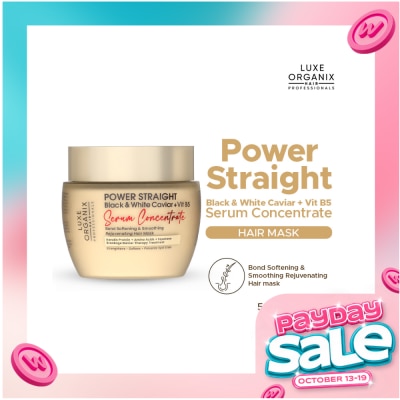 LUXE ORGANIX LUXE ORGANIX Power Straight Black & White Caviar + Vitamin B5 Serum Concentrate 500ml image