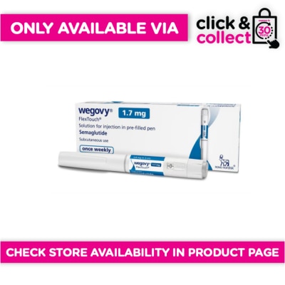 WEGOVY - WEGOVY 1.7mg Pen [PRESCRIPTION REQUIRED] Available in Click & Collect