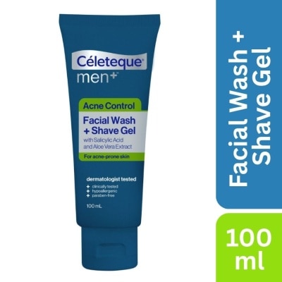 CELETEQUE CELETEQUE Men Acne Facial Wash and Shave Gel 100ml image